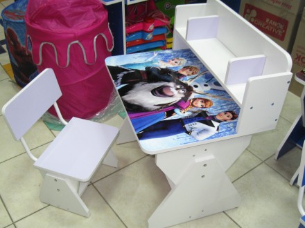 Дитяча парта зі стільцем, з малюнками, дитячий столик виробництва Україна.
Ніяк. . фото 4