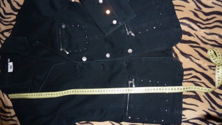 Джинсовый пиджак LAFEI-NIER. Все замеры на фото. ОГ 111см. длинна 67 см.Оплата н. . фото 5