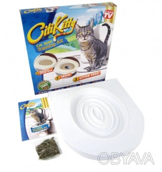 Набор для приучения кошки к унитазу CitiKitty был разработан ветеринарами в США . . фото 1