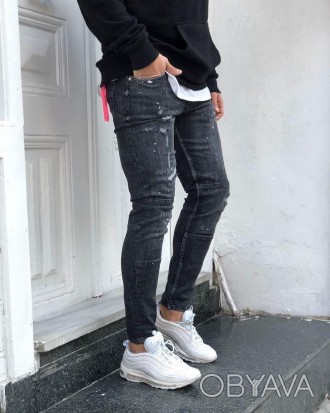 Мужские узкие джинсы турецкие серого цвета с потертостями .ЛЮКС качество!
Размер. . фото 1