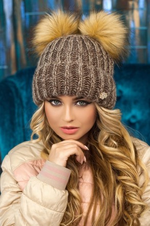 Людисия» - это теплая зимняя шапка с двумя помпонами (бубонами). Полотно ш. . фото 8