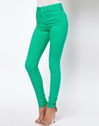Продам новые легкие летние джинсы яркого бирюзово-зеленого цвета французской мар. . фото 3