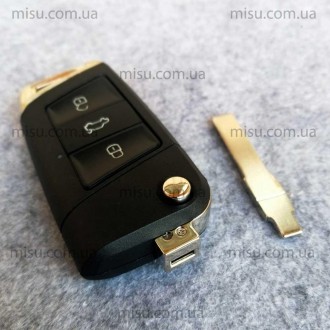 Корпус ключа для переделки со старой модели Ключ для Volkswagen Skoda Seat3 кноп. . фото 5