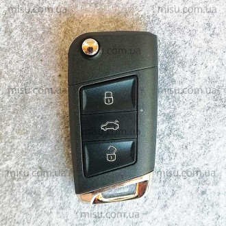 Корпус ключа для переделки со старой модели Ключ для Volkswagen Skoda Seat3 кноп. . фото 2