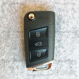 Корпус ключа для переделки со старой модели Ключ для Volkswagen Skoda Seat3 кноп. . фото 1