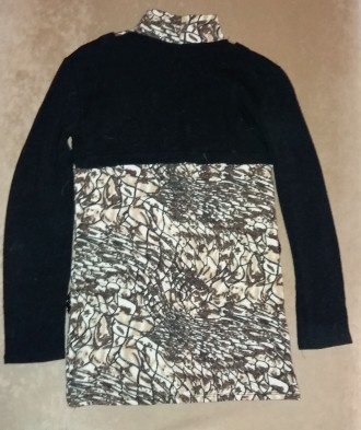 Продам женский свитер-тунику молодёжный с эффектом "2в1" леопардово-че. . фото 5