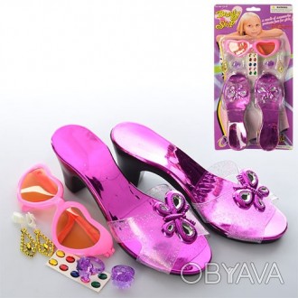 Красивый набор для настоящей принцессы, в комплекте идут туфли, серьги, очки и н. . фото 1