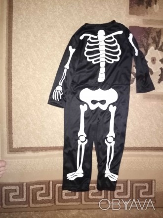 Карнавальный костюм Скелет для мальчика 4 - 5 лет рост 104 - 110 см   тел 095734. . фото 1