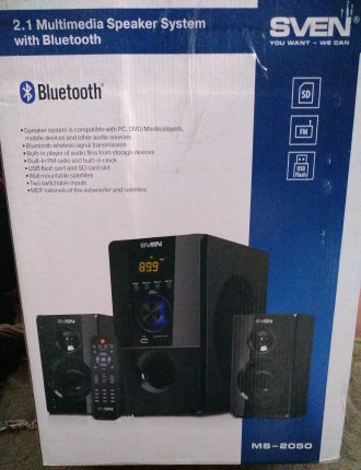 2.1 SVEN MS-2050 Bluetooth (USB, SD, FM)
оборудована встроенным Bluetooth-модул. . фото 5
