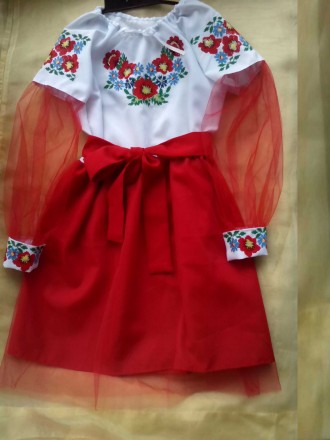 Вышиванка Вишиванка для девочки 8 - 9 лет Платье 
Вышиванка девочке 8 - 9 лет. . фото 3