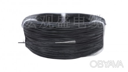  Изолированный кабель многожильный силикон 24AWG UL3239 3kV 180C черный 1м.. . фото 1