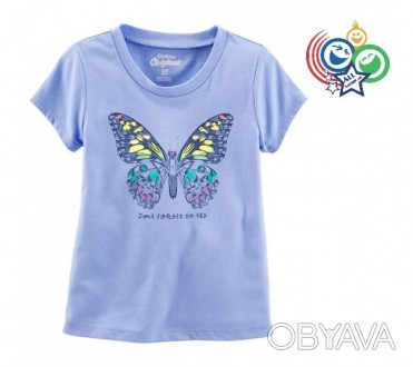 Яркая нарядная футболка(Бабочка) для девочки отOshKoshстанет отличным пополнение. . фото 1