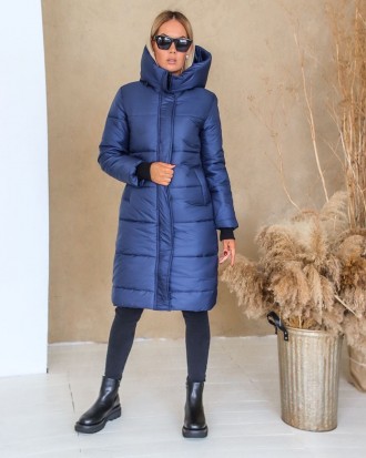 Стильная, удобная, очень тёплая зимняя женская куртка-пальто. Глубокий капюшон, . . фото 4