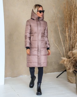 Стильная, удобная, очень тёплая зимняя женская куртка-пальто. Глубокий капюшон, . . фото 2