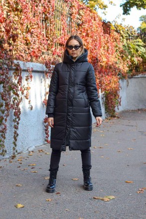 Стильная, удобная, очень тёплая зимняя женская куртка-пальто. Глубокий капюшон, . . фото 5
