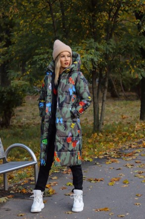 Стильная, удобная, очень тёплая зимняя женская куртка-пальто. Глубокий капюшон, . . фото 6