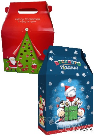 Коробка для сладостей предназначена для упаковки конфет к Новому году и Рождеств. . фото 1
