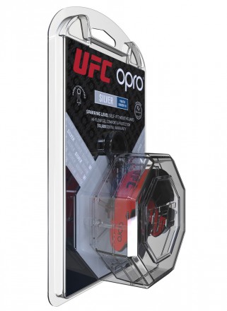  
Капа боксерская одночелюстная Opro Junior Silver Ufc Hologram Red-Black 
 
Дан. . фото 10