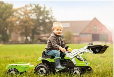 Детский трактор-бульдозер Smoby Farmer Max на педалях сприцепом и ковшом

 

. . фото 4