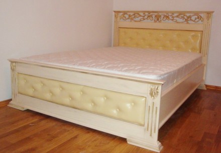 Цена указана за деревянную кровать Лорен, спальное место 1400х2000 мм и два комо. . фото 12