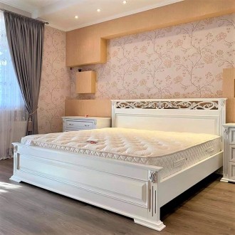 Цена указана за деревянную кровать Лорен, спальное место 1400х2000 мм и два комо. . фото 4