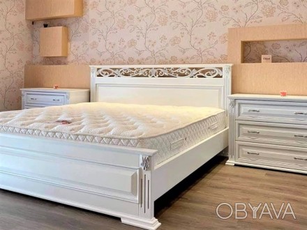 Цена указана за деревянную кровать Лорен, спальное место 1400х2000 мм и два комо. . фото 1