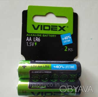 Батарейка VIDEX alkaline щелочная тип AA LR6 1.5V упаковка (2шт)
Батарейки VIDEX. . фото 1