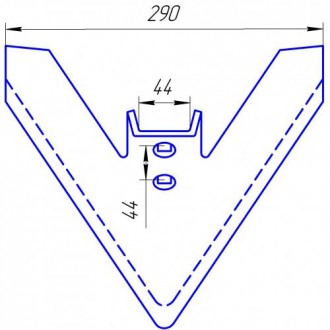 Лапа культиватора Flexi Koil стрельчатая, ширина 290мм, лапа Флекси Коил. Днепр. фото 1