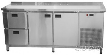 Холодильный стол 2 двери и 2 выдвижных ящичка
Габаритные размеры, мм: 1400х600/. . фото 1