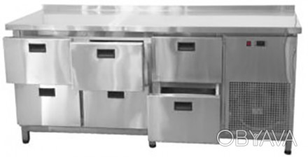 Холодильный стол 6 выдвижных ящичков
Габаритные размеры, мм: 1860х600/700х850
. . фото 1
