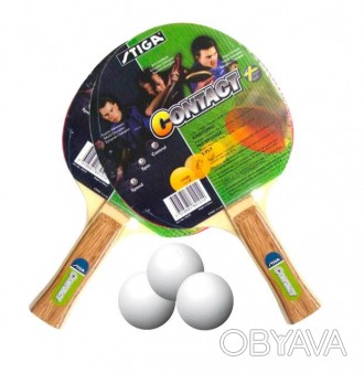 
	Набор для настольного тенниса Stiga Contact Set (2 ракетки, 3 мяча) - идеальна. . фото 1