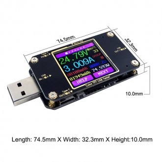 USB тестер с Bluetooth модулем
 Подходит для тестирования зарядных устройств, ка. . фото 5