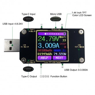 USB тестер с Bluetooth модулем
 Подходит для тестирования зарядных устройств, ка. . фото 4