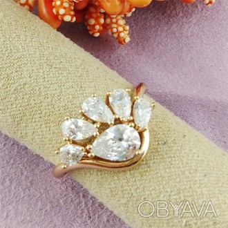Кольцо Xuping Jewelry Нева медицинское золото позолота 18К 
 
Тип металла: ювели. . фото 1