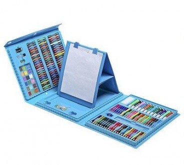  
Набор для рисования в чемоданчике с мольбертом на 208 предметов голубой 
 
Бол. . фото 6