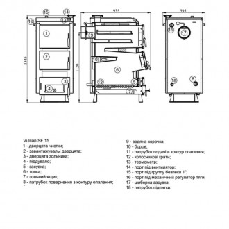 Котел твердотопливный Thermo Alliance Vulcan SF 27 V2.0. . фото 3