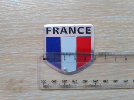 Декоративные Алюминиевые наклейки Флаг Франция для украшения кузова и салона авт. . фото 6
