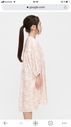 Продам новое Хлопковое нежное платье розового цвета  Юникло с английского сайта.. . фото 2