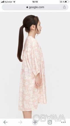 Продам новое Хлопковое нежное платье розового цвета  Юникло с английского сайта.. . фото 1