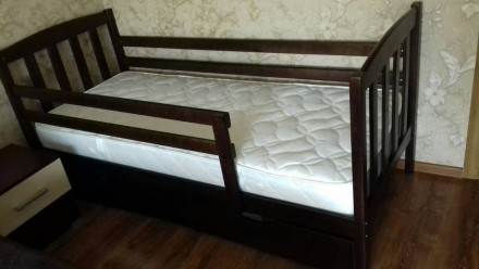 Детская односпальная кроватка Карина с натурального дерева ольхи.
80х190 спальн. . фото 2