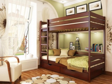 Детская двухъярусная деревянная кровать Дуэт ТМ Эстелла.

Детская двухъярусная. . фото 5