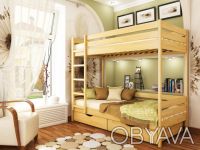 Детская двухъярусная деревянная кровать Дуэт ТМ Эстелла.

Детская двухъярусная. . фото 2