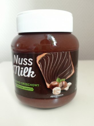 Шоколадная паста Nuss milk 400 г в стеклянной банке.
Виды:

- какао-ореховая;. . фото 3