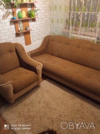 Мебель в хорошем состоянии.диван-книжка.кресдо не раскладноепродам. . фото 1
