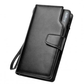  
Кожаный кошелек портмоне Baellerry Business мужской клатч на кнопке с удобной . . фото 4