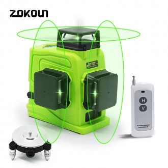 Zokoun GF120 (360° - 12 зеленых линий) это очень точный 3D лазерный уровень . . фото 3