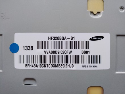 Матрица снята с рабочего телевизора Samsung UE32F5300AK. Матрица с дефектом, тём. . фото 6