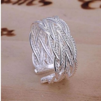 
Кольцо КОСИЧКА - Покрытие серебром 925
Размер кольца регулируемый, может увелич. . фото 6