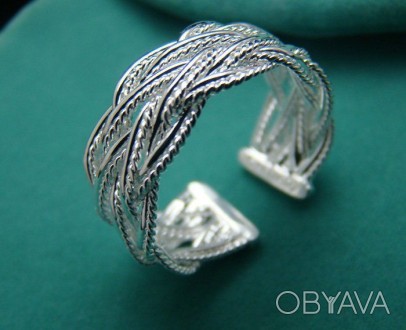 
Кольцо КОСИЧКА - Покрытие серебром 925
Размер кольца регулируемый, может увелич. . фото 1