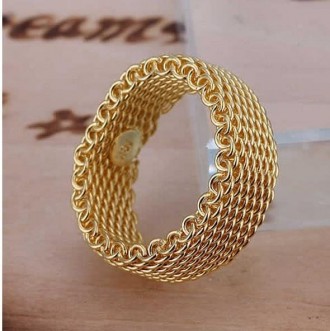 
Мягкое кольцо в виде сетки Покрытое Золотом
Кольцо мягкое, легко изменяет свою . . фото 5